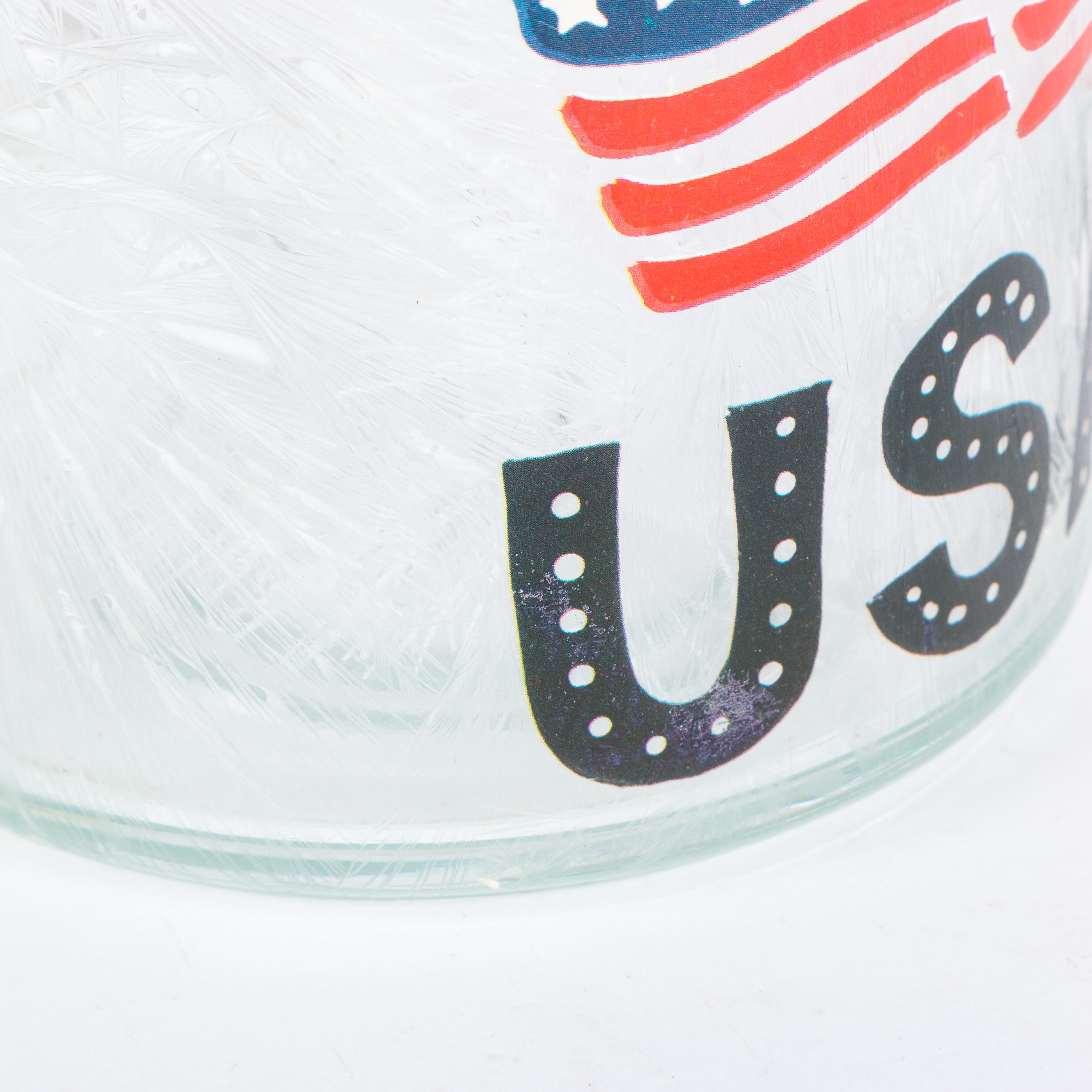 7.7 in. Illuminating Frosted Glass Americana Jar